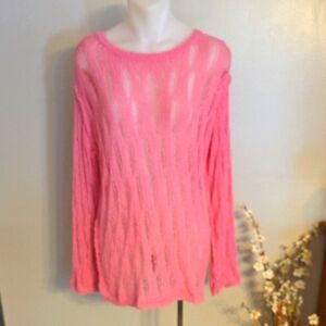 NWOT POL Distressed Back Buttoned Sweater